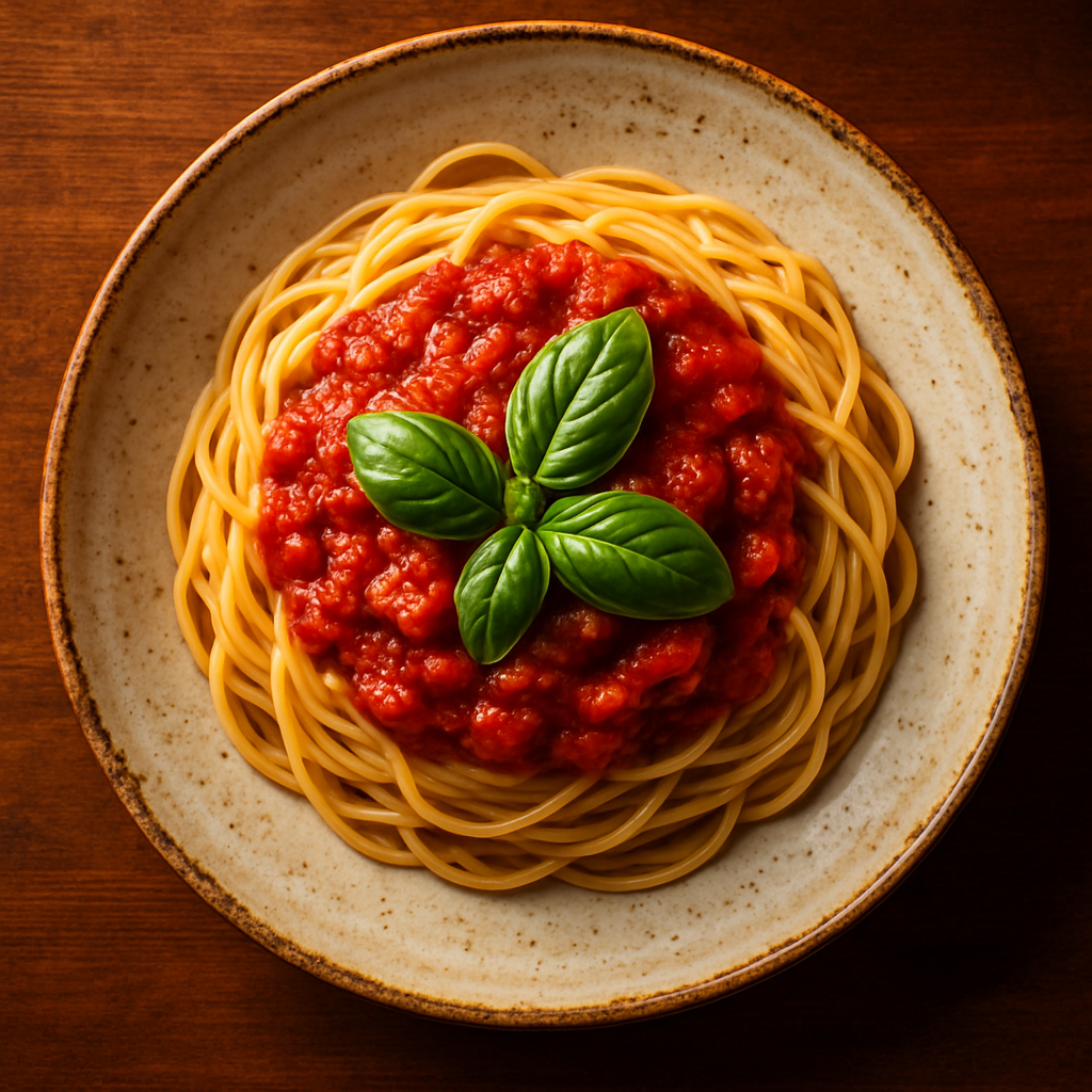 Spaghetti al Ragù with slow-braised meat sauce